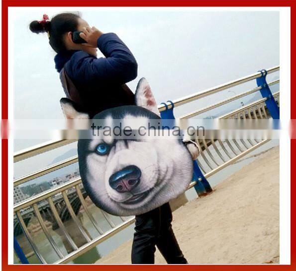 Wholesale 3D Animal Cat Face Chain Shoulder Bag,Stylish Lady Girl Animal Head Cute Cat School Bag