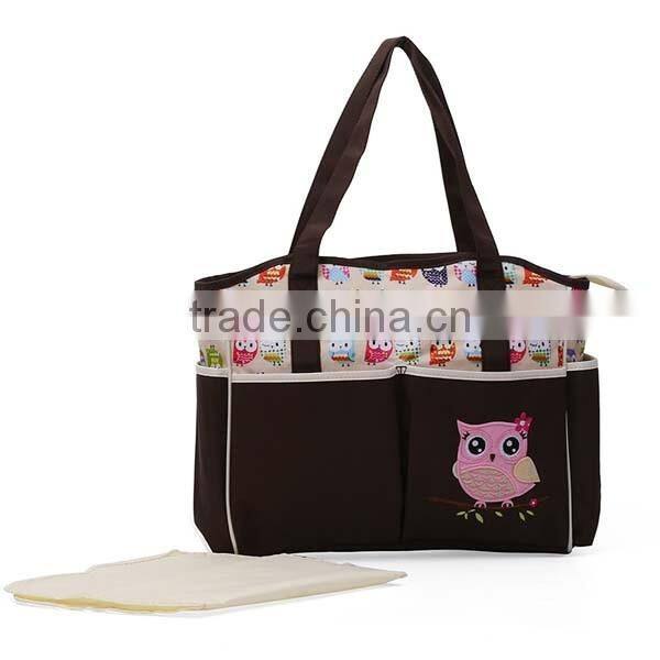 cartoon owl maternity mummy handbag waterproof baby stroller bag