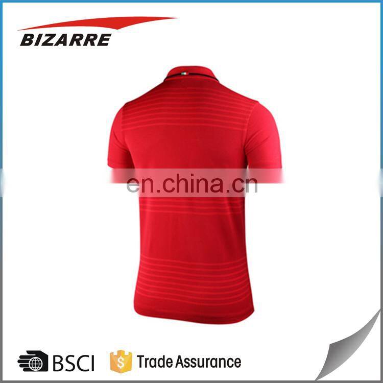 Factory price striped cotton polo t shirt men's