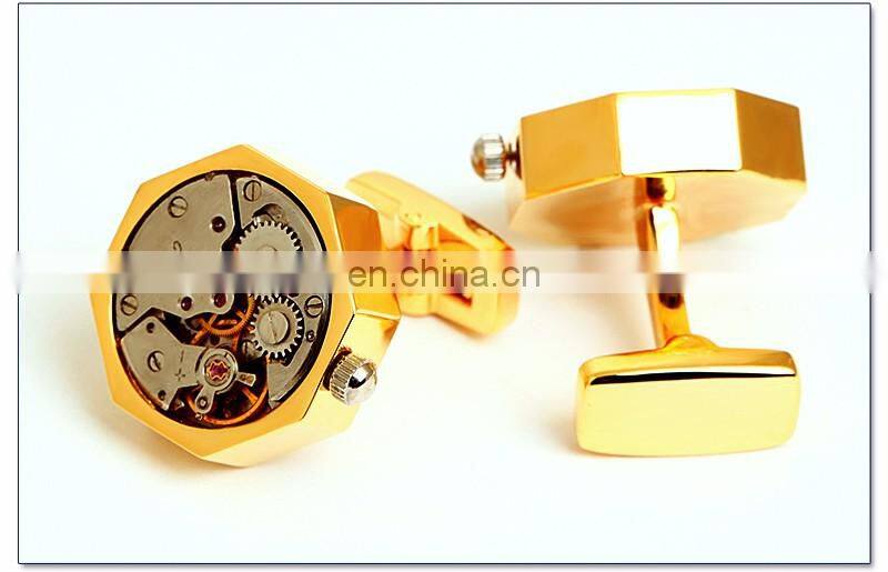 Watch steampunk cufflinks mechanical movement watch cufflinks