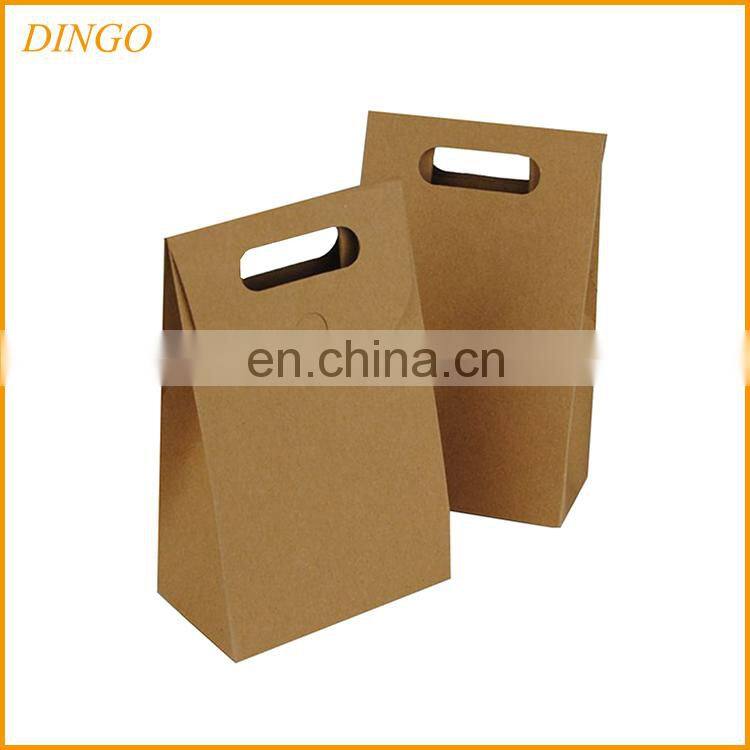 Custom printed food grocery shopping brown kraft paper bag