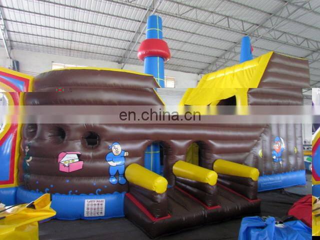 Inflatable cartoon train combo with bounce slide inflatable amusing