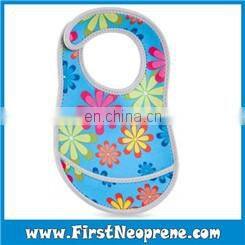 Rainbow Flower 3mm Thick Neoprene Sublimation Printing Baby Bibs
