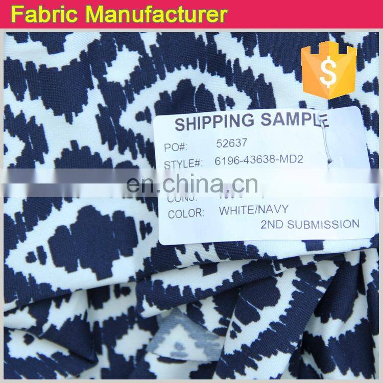stretch DTY 100% polyester jersey knit print fabric