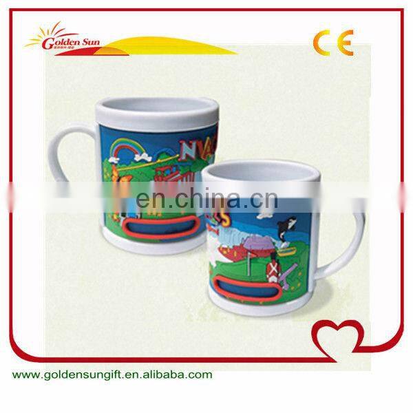 3D PVC Rubber Plastic Travel Mug