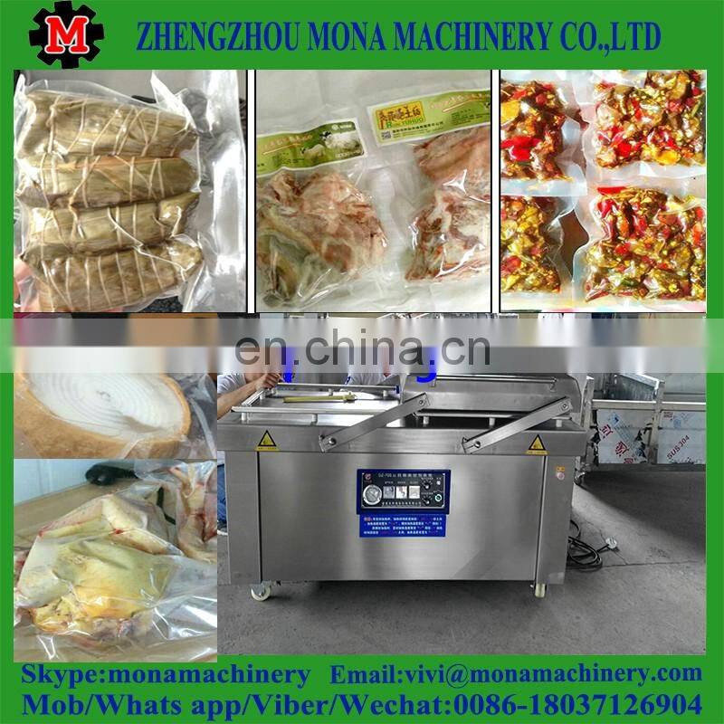 Automatic with nitrogen gas flush double chamber vacuum package machine
