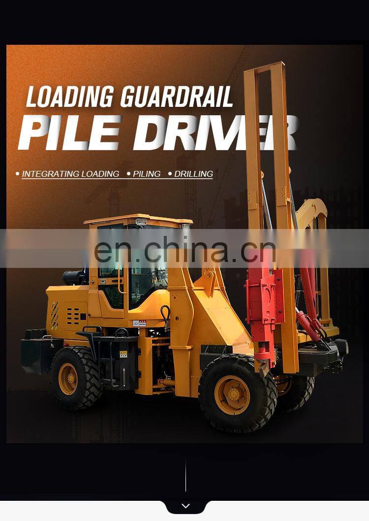 CE approved diesel power hydraulic load pile driver for highway guardrail