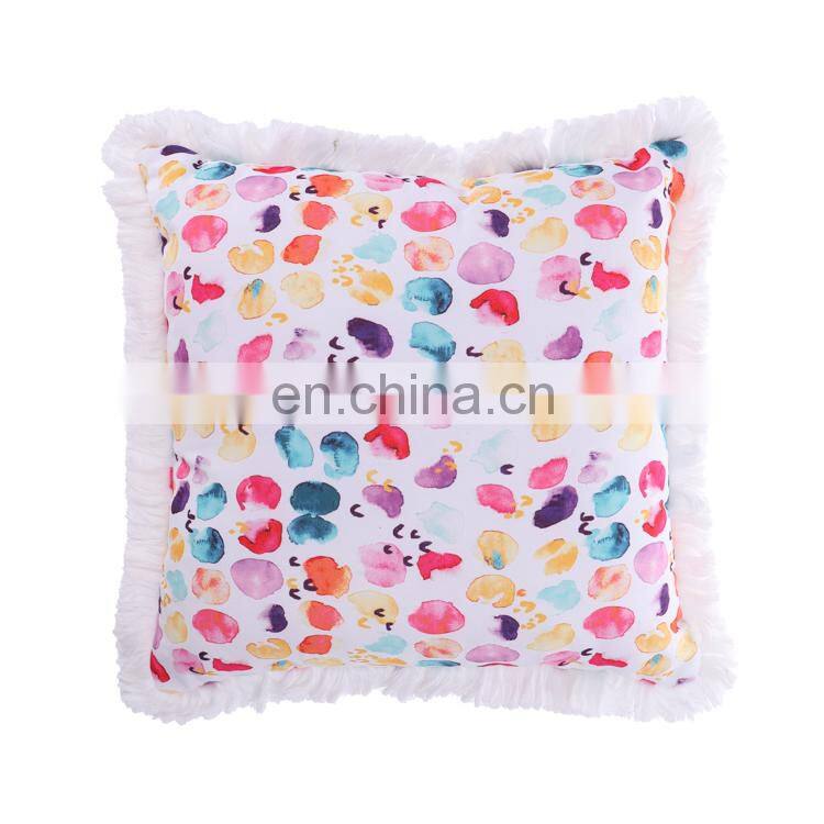 Printed Pillows Outdoor Decorative Multi-color Fancy Flower Popular Creative Digital Printing Square Throw Pillow Cover