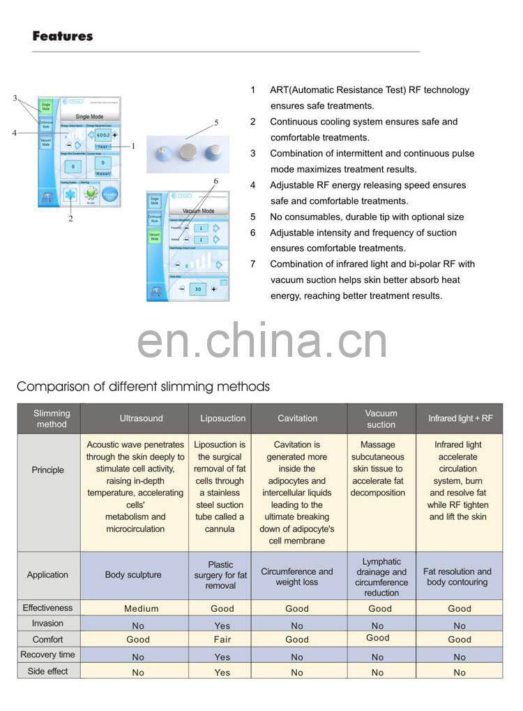 2015 GSD ultra lipo cavitation rf beauty slimming machine / vacuum and rf beauty equipment / body shaping system