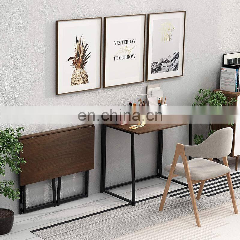 Folding No-Assembly Small Computer Desk Home Office Desk Foldable Table Study Writing Desk Workstation for Small Space