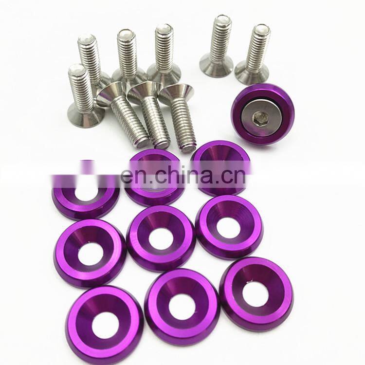 JDM Racing Part M6 neo chrome fender washers