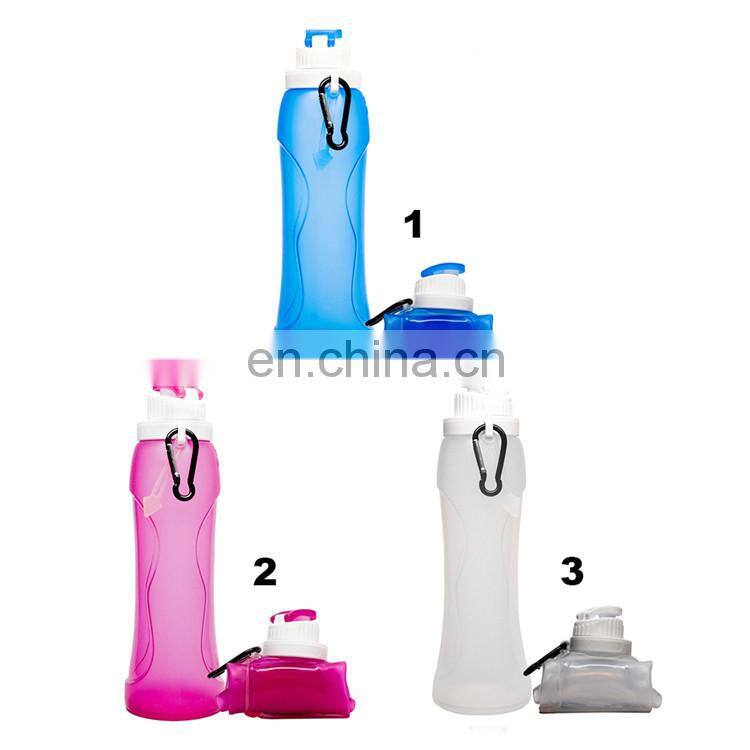 Eco-friendly Foldable/Collapsible Silicone Water Bottle