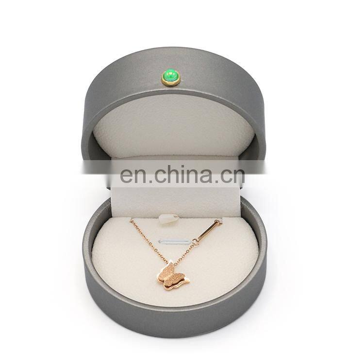Wholesale New Luxury pu leather jewelry box necklace wedding necklace packaging Box