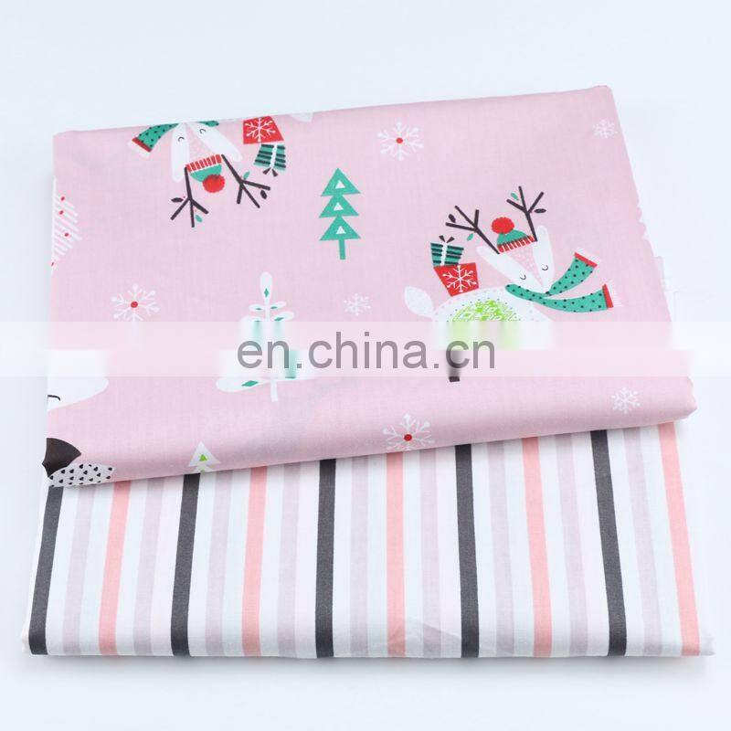 cartoon Christmas cloth scarf fox print baby quilt cover bed pure cotton fabric wholesale
