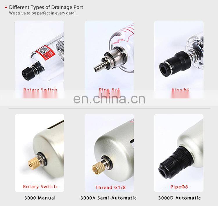SNS pneumatic AC Series FRL unit air source treatment combination air filter pressure regulator with lubricator