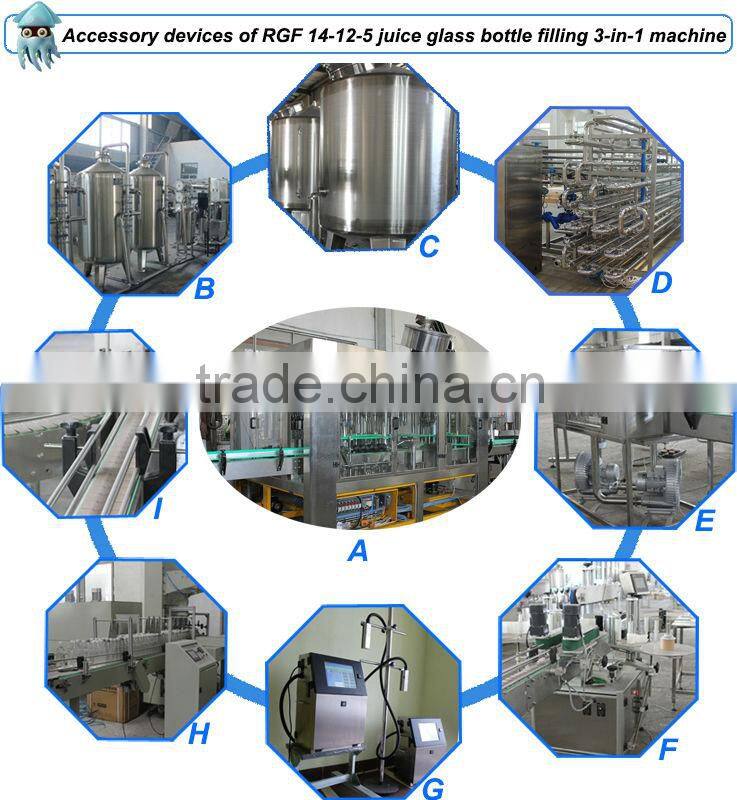 5000 bottles per hour glass bottle fruit juice production line