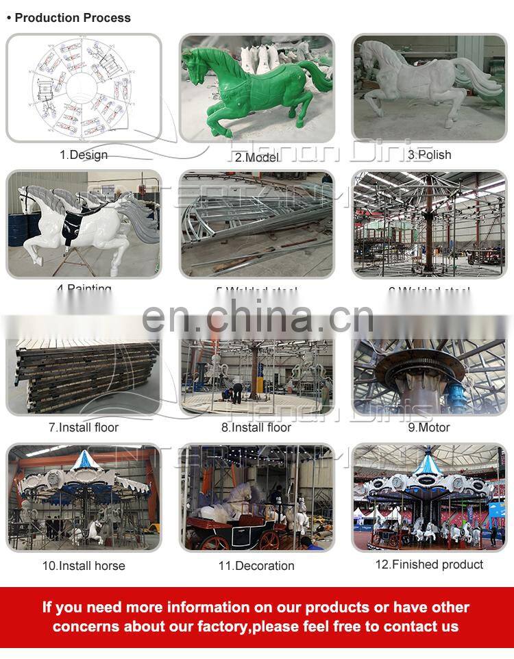 Good price carousel horse adult amusement ride outdoor theme park rides for children for sale