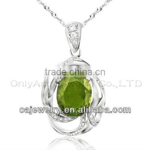 wholesale antique gemstone silver pendant in delecate design