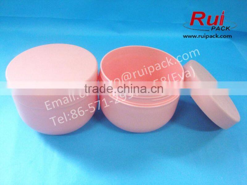 50g matte white double layers cream jars, frosted white two layers facial cream jars/containers