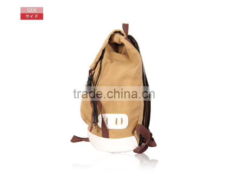 Korean fashion student canvas backpack school bag