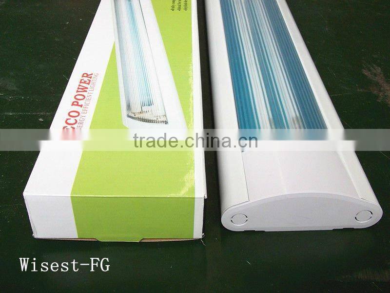 t5/t8 double tube fluorescent light fixture 2x36w with pc cover
