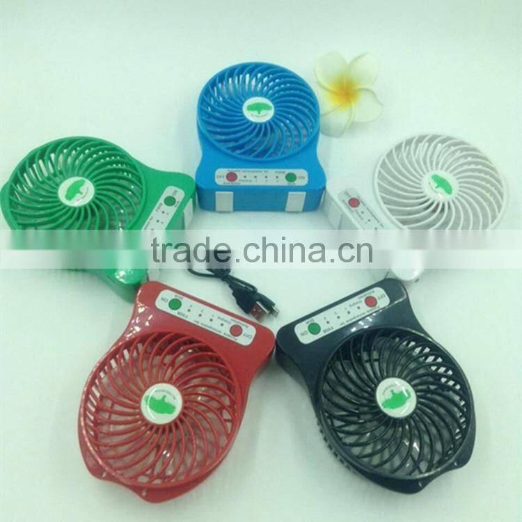 Rechargeable Battery Powered USB Cooler Adjustable Speed usb personal fans mini usb fan with Led Light