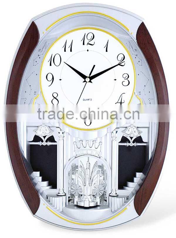 Big Size Rotating Design Plastic Quartz Wall Clock