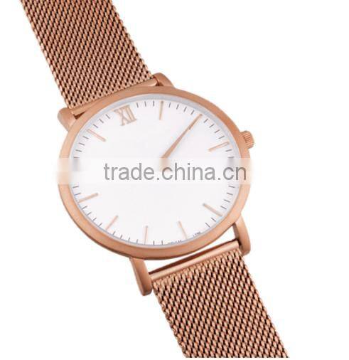 Most Popular Simple New Design Fashion Girls Mesh Watch With Ronda Movt