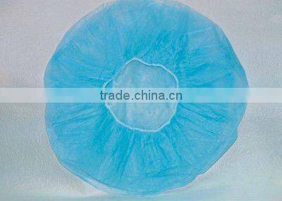 24" PP non woven 10gsm Bouffant Caps round caps white blue green orange pink colorful latex free elastic