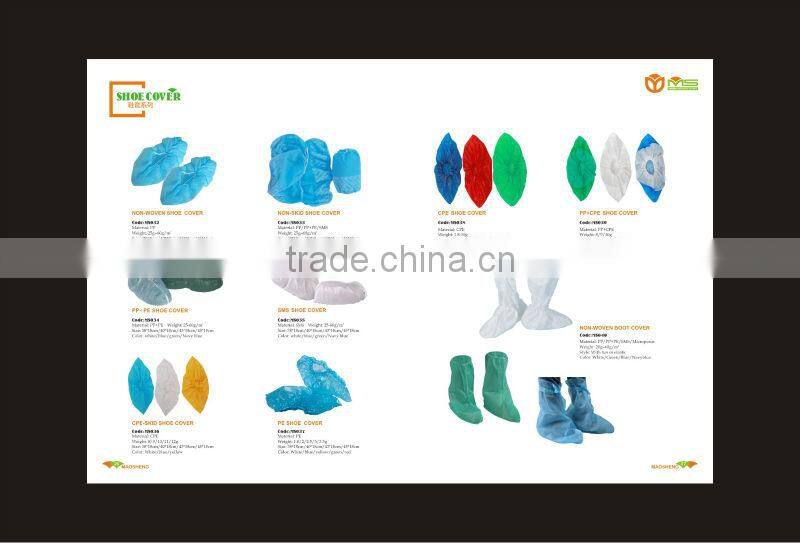 Cheap single use Plastic Disposable CPE PE shoe cover shoecover blue green white red