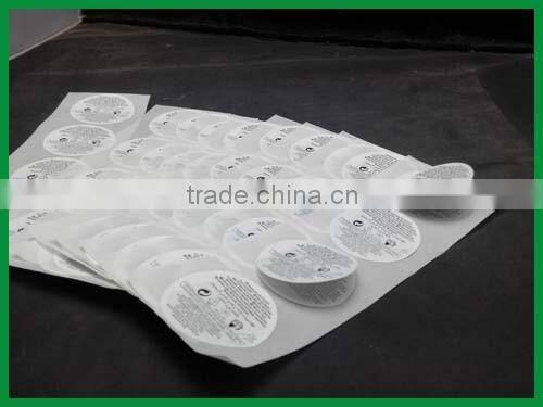 Horizon pearlized BOPP round multilayers label,double layers side label