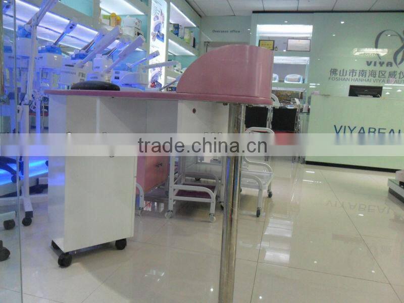 VY-8607C Beautiful pink nail salon equipment nail tables for sale