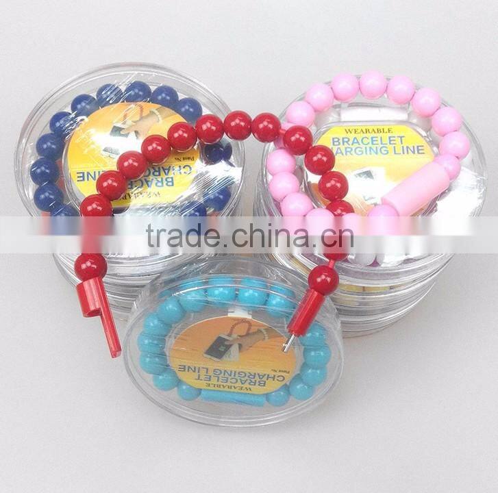 The new bracelet cable line Creative portable charging line wrist USB cable smartphones