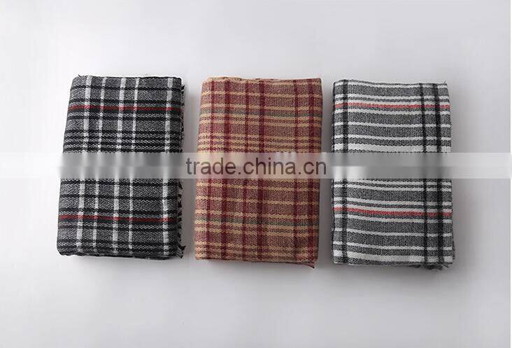New Fashion Fringed Checked Plaid Acrylic Lady Poncho Shawl