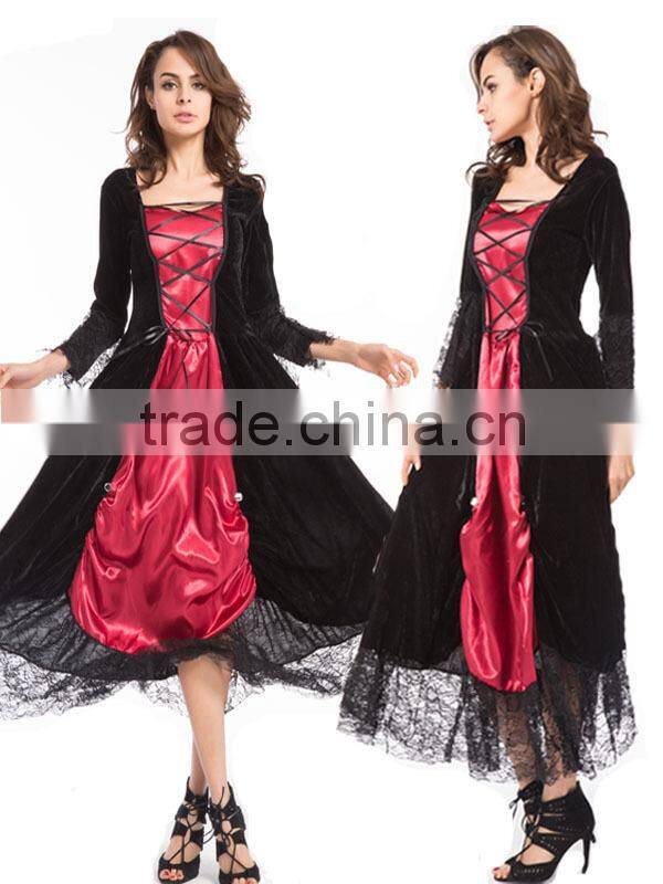 walson sexy costume Women Deluxe Queen Halloween princess Costume Fancy Adult Dress Halloween Partywear outfit