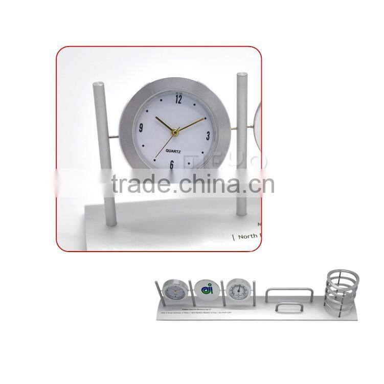 New designed desk clock temperature gauge shelves combination
