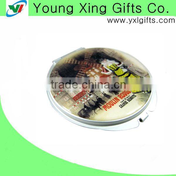 Elegant shape metal compact mirror