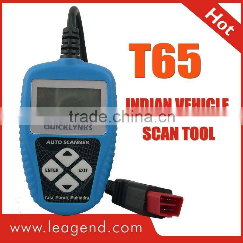 Fully Functional Digital Scanner / OBD2 Indian auto Code Reader T65 with update online ,view freeze frame data