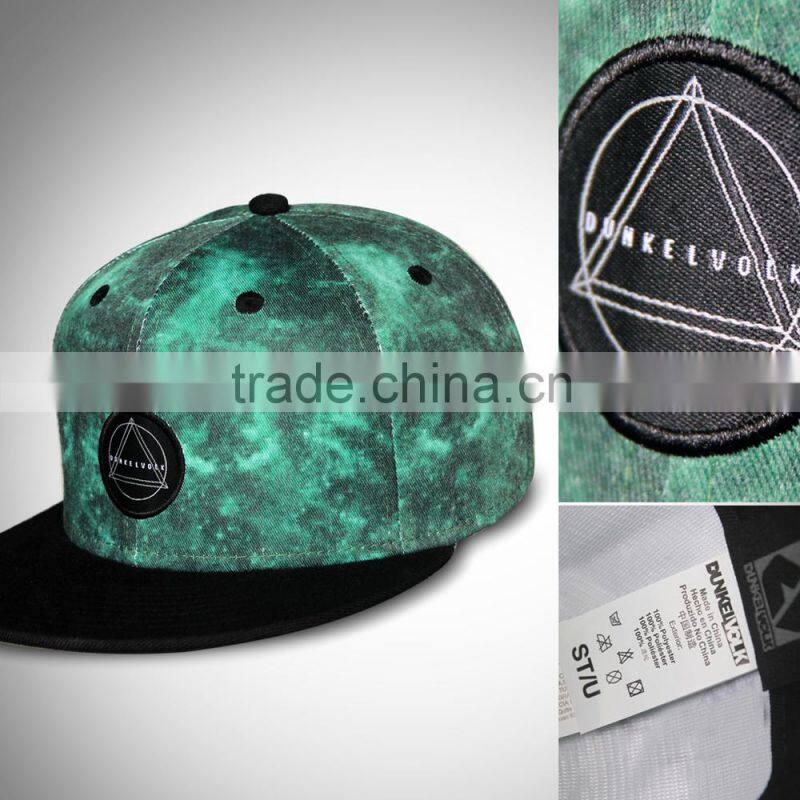 6-Panel Hat, Sublimation printing, embroidery patch, Plastic adjust buckle, Top Quality Snapback caps