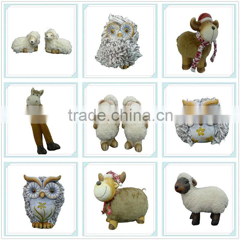Happy sweet sheep clay animals sheep figurines