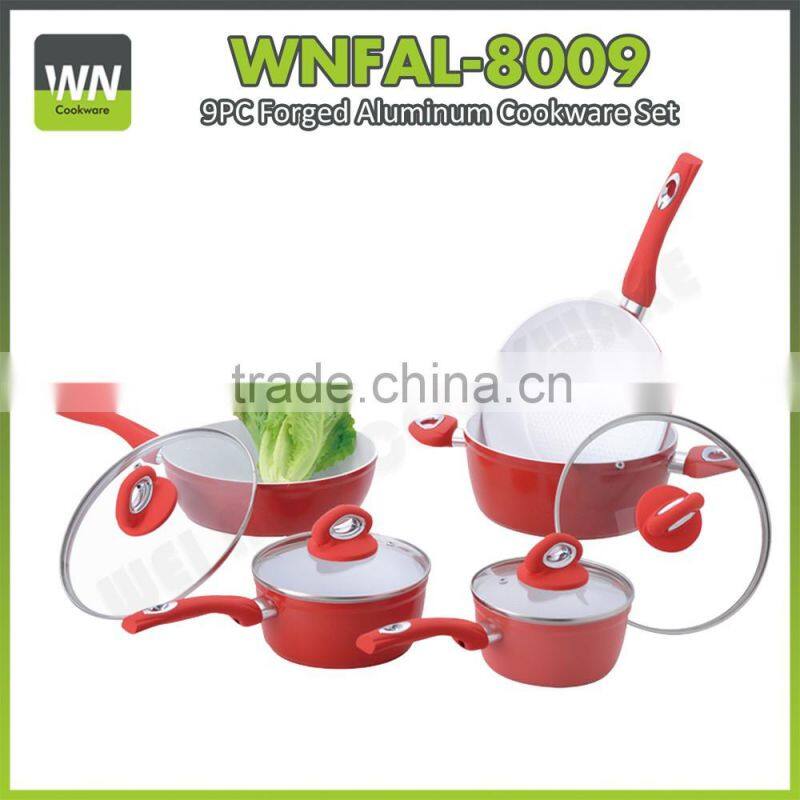 New Design 3003 Aluminum Ceramic Coating Frying Pan/Sauce pan/Casserole Sets