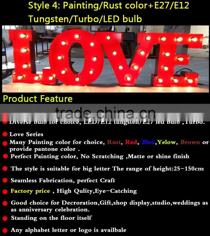 3d illuminated metal alphabet channel letter sign