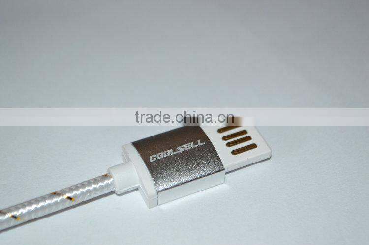 Braided micro usb charger coolsell micro usb data cable