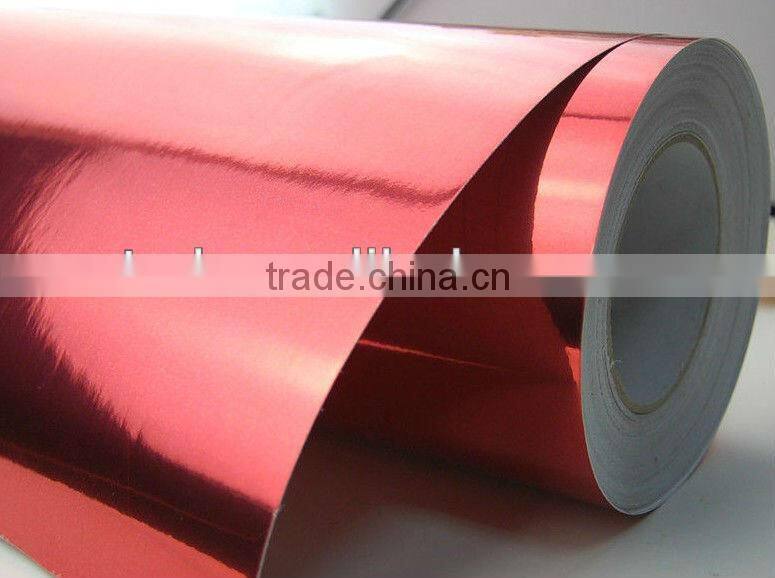 black chrome mirror vinyl film with bubbles free