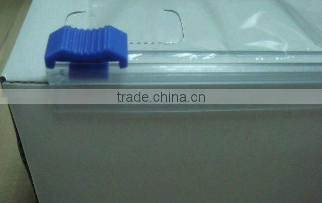 Plastic slide cutter for cling film - push-on type