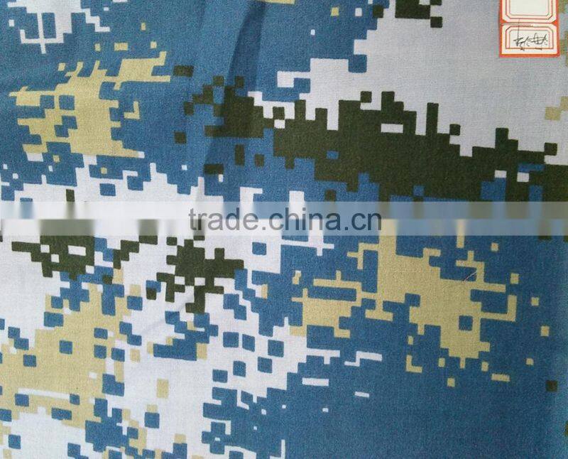 TC polyester cotton fashion military marine camouflage fabric/army trousers fabric