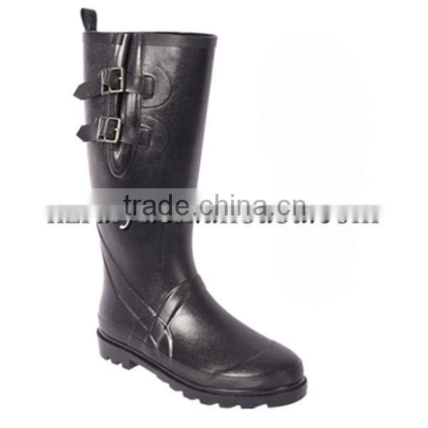 cute dot print plain rubber boots women,durable antiskid rain shoes girls,safe customized gum boots hot sale