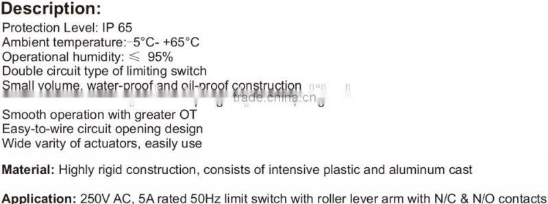 Limit Switch with Roller Lever Arm