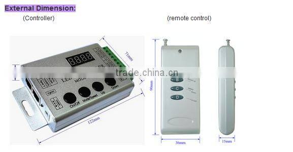 Wireless Aluminum Shell Dream Color controller With SD car/RF Dream Aluminum Shell Color LED Controller DC5V 12V 24V is optional