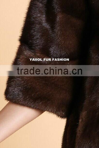 100% natural mink fur coat for sale